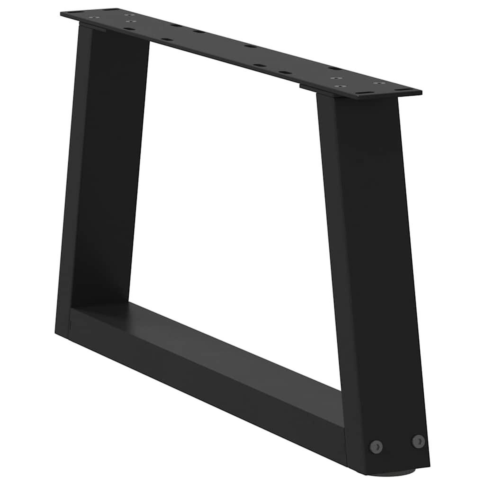Voir la diapositive 4 : VIDAXL Pieds de table a manger forme V 2 pcs noir 60x(30-31,3)cm acier