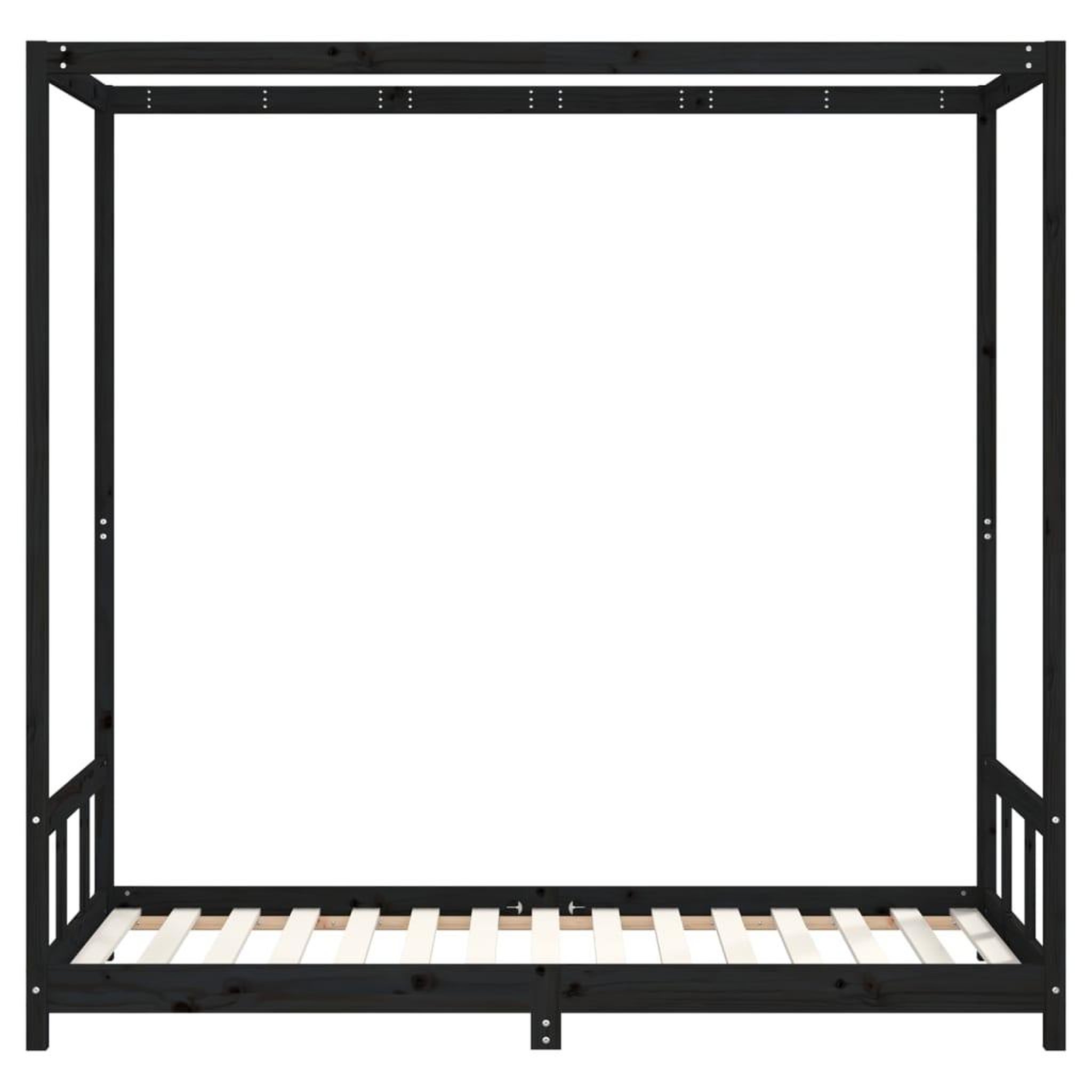 Voir la diapositive 4 : VIDAXL Cadre de lit pour enfants noir 90x190 cm bois de pin massif