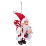 FEERIC LIGHT & CHRISTMAS Sujet de Noël Santa Scandi  Soir  13cm Rouge