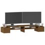Voir la diapositive 4 : VIDAXL Support de moniteur Marron miel 100x27,5x15 cm Bois pin solide