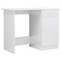 Voir la diapositive 2 : VIDAXL Bureau Blanc brillant 100x50x76 cm Bois d'ingenierie