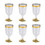 Voir la diapositive 1 : Paris Prix Lot de 6 Verres à Vin  Liseré  18cl Or