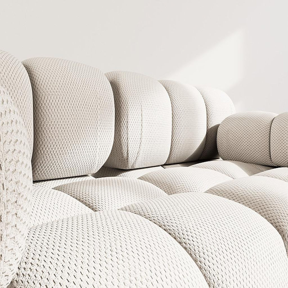 LISA DESIGN Ruby - canapé droit modulable 2 places en velours texturé