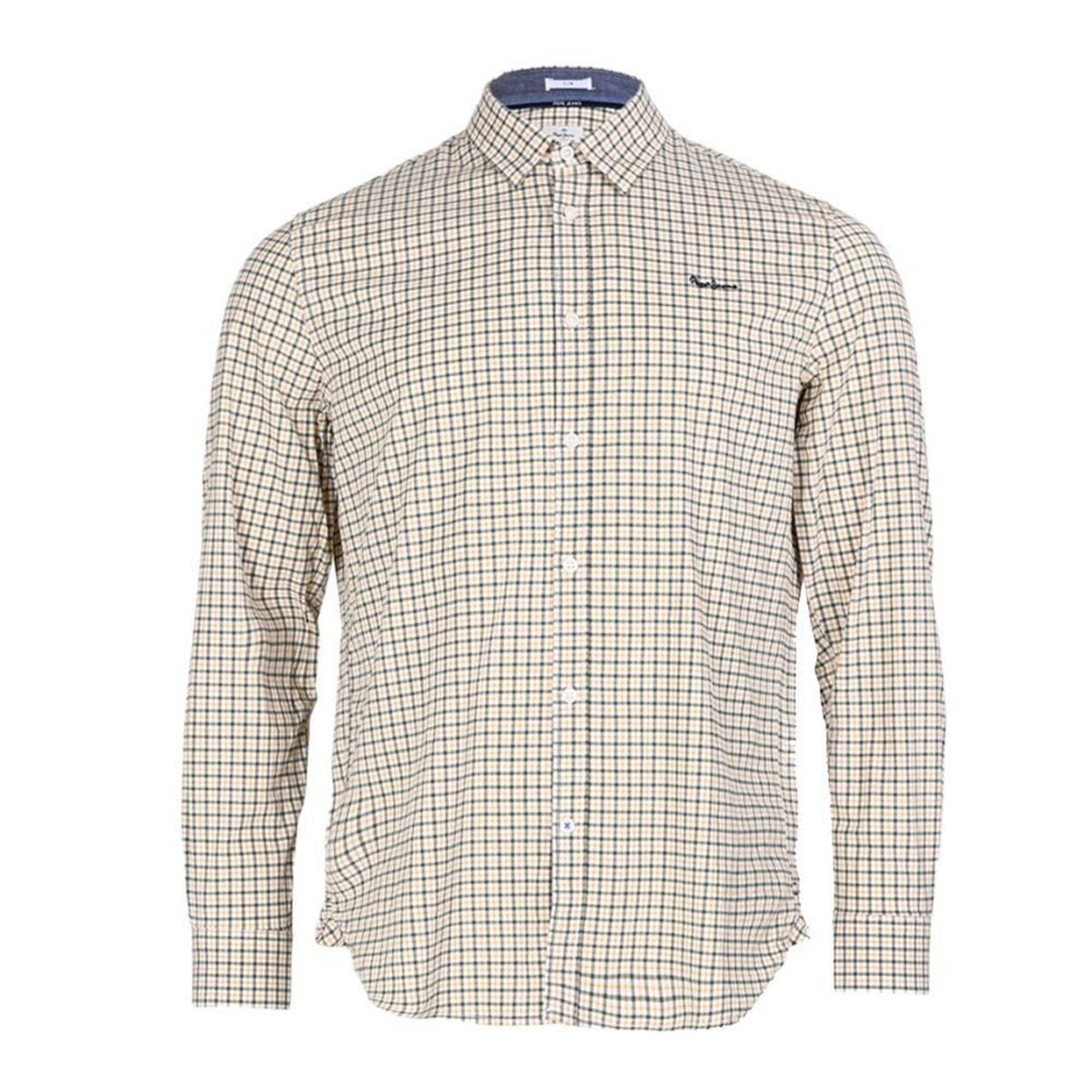 Pepe Jeans Chemise Blanche//Marine à Carreaux Homme Pepe Jeans Fleetwood