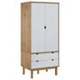 Voir la diapositive 2 : VIDAXL Garde-robe OTTA Marron et blanc 76,5x53x172 cm Bois massif pin