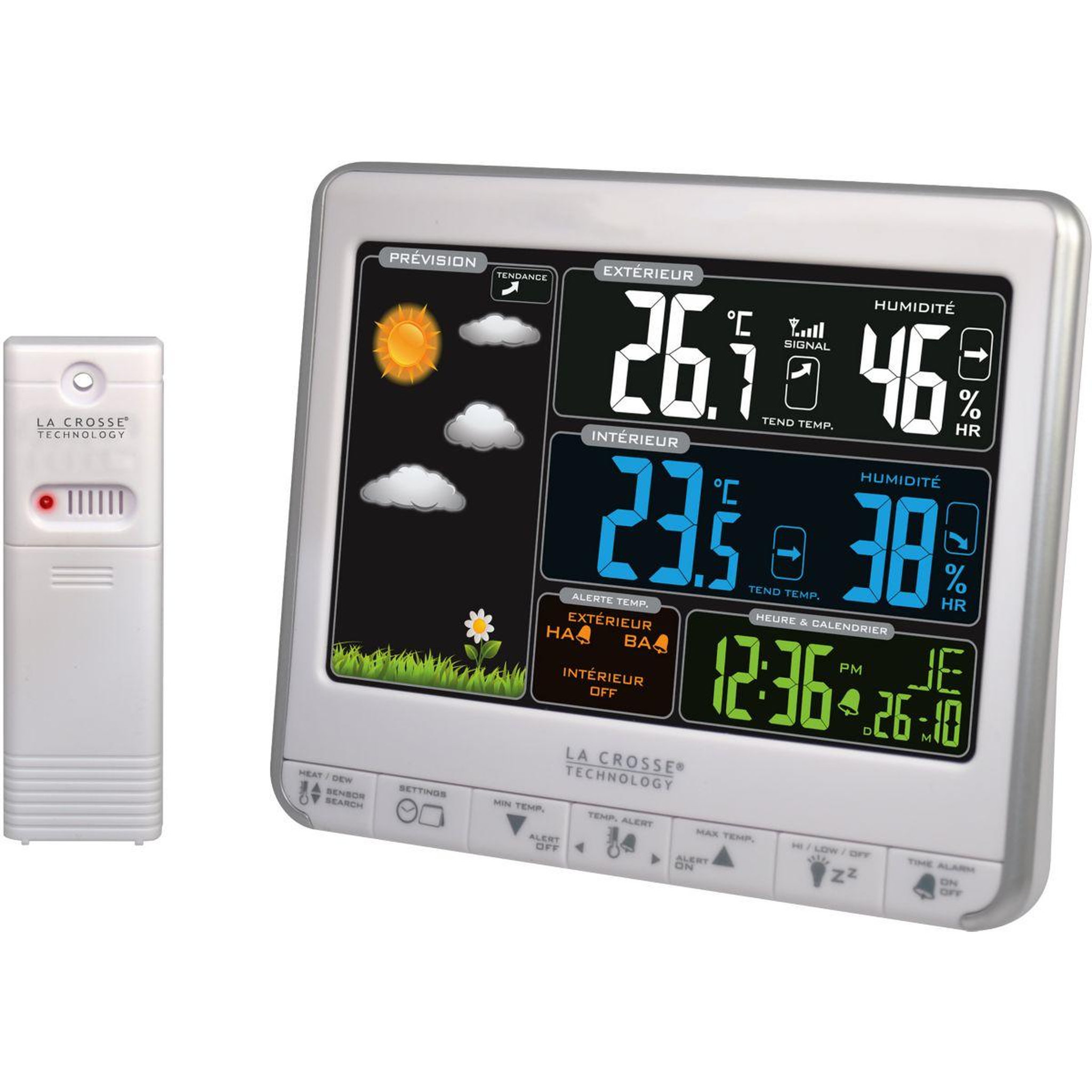 Voir la diapositive 1 : La crosse technology Station météo WS6826WHI silver