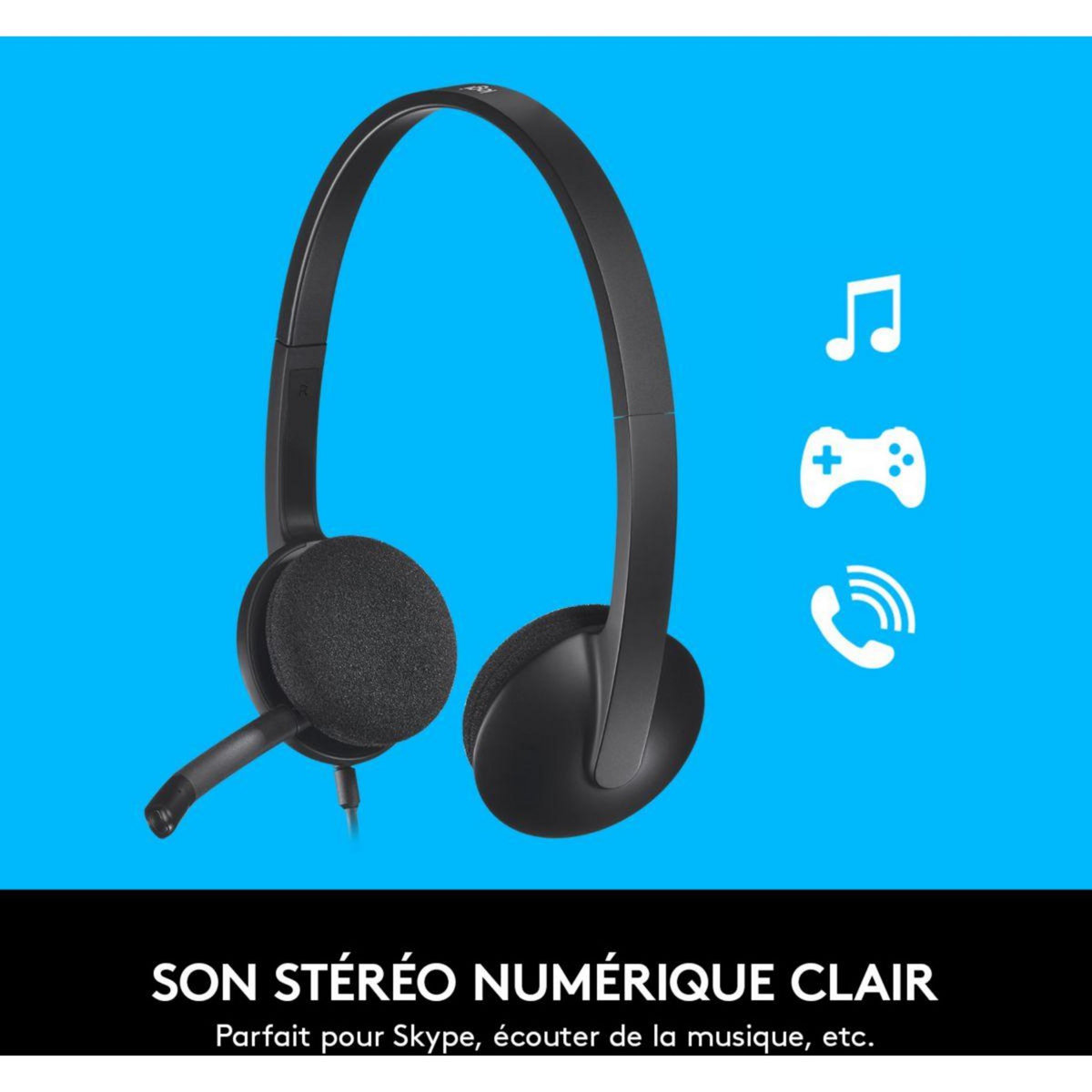 Logitech Micro-casque H340 USB Headset