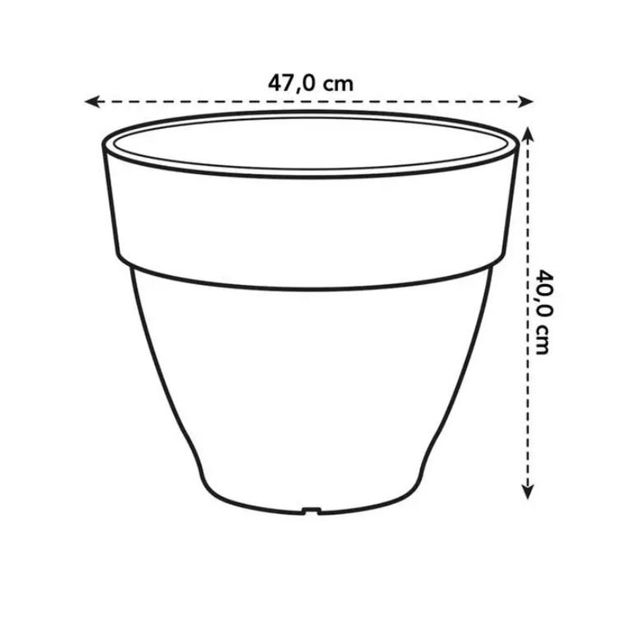 Voir la diapositive 4 : ELHO Pot de fleurs rond Vibia Campana - Ø 47 x H.40 cm - Blanc - Elho