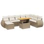 Voir la diapositive 2 : VIDAXL Salon de jardin avec coussins 9 pcs beige resine tressee