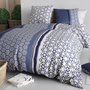 Voir la diapositive 2 : ATELIER DU COTON Parure housse de couette 100% coton 57fils mil