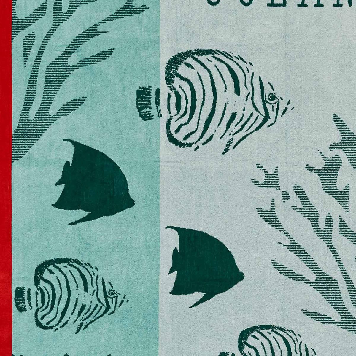 Sensei Maison Serviette de plage velours 100x180 cm BLUE OCEAN