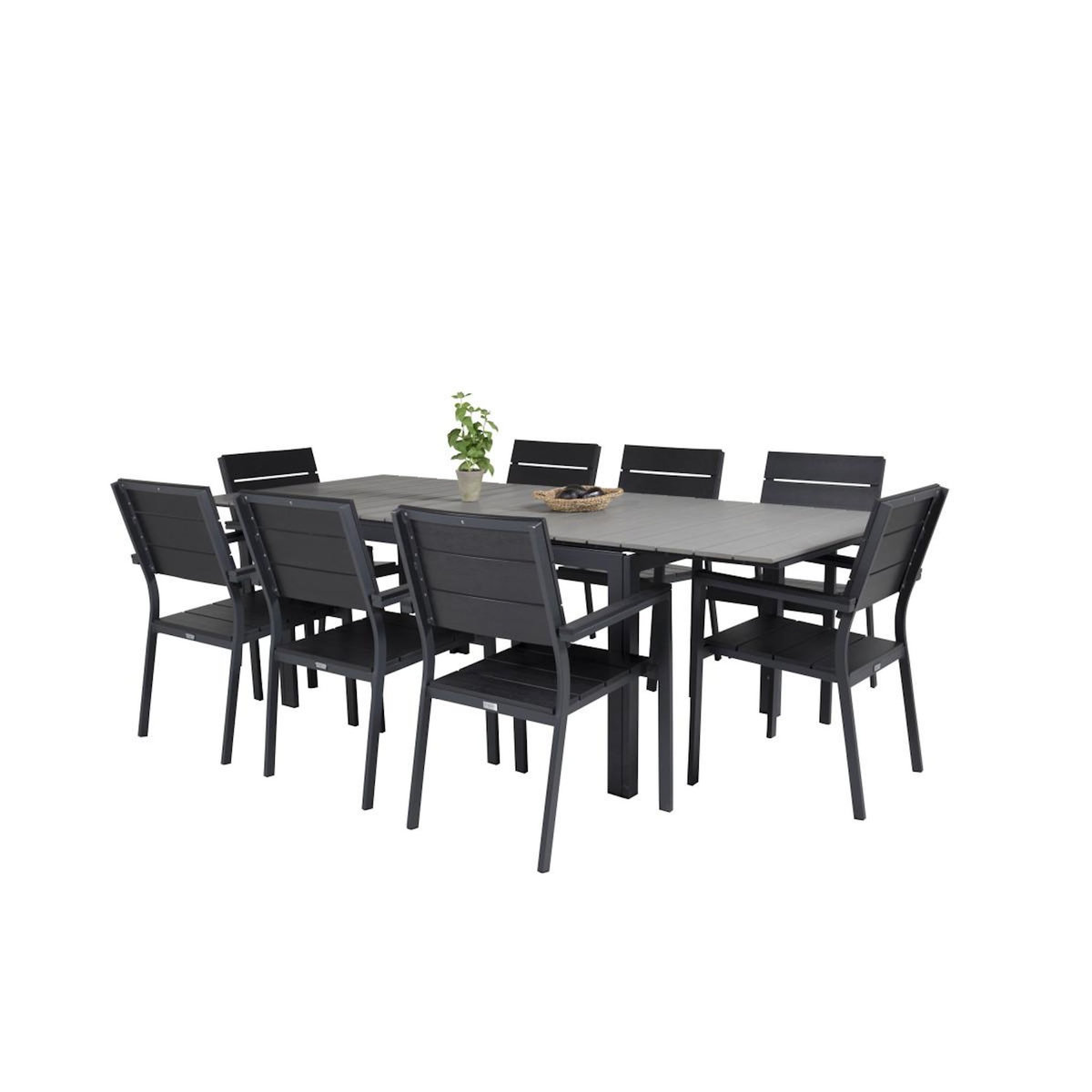 Paris Prix Ensemble Table de Jardin & 8 Chaises  Levels  160x240cm Noir