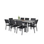 Voir la diapositive 3 : Paris Prix Ensemble Table de Jardin & 8 Chaises  Levels  160x240cm Noir