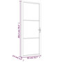 Voir la diapositive 6 : VIDAXL Porte interieure 83x201,5 cm Blanc Verre mat et aluminium