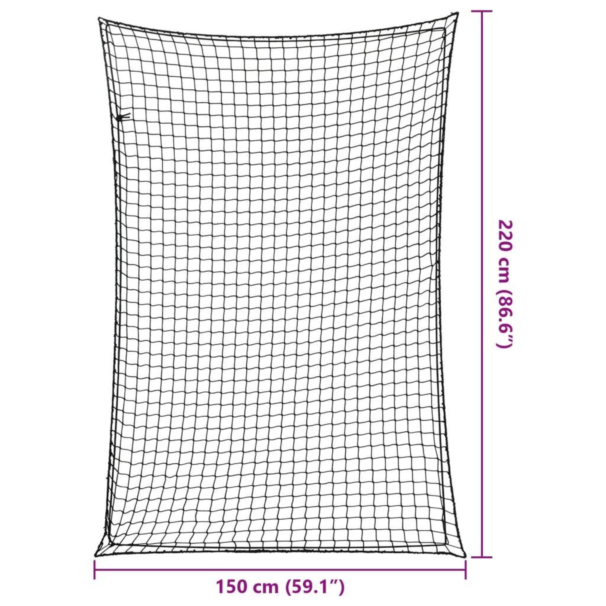 Voir la diapositive 6 : VIDAXL Filet pour remorque avec corde elastique noir 2,2x1,5 m PP