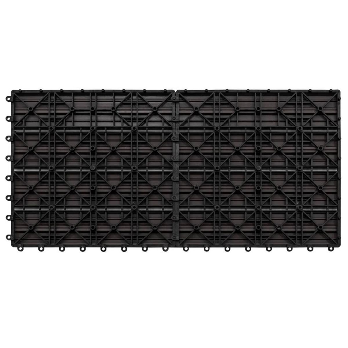 VIDAXL Carreaux de terrasse 6 pcs WPC 60x30 cm 1,08 m^2 Marron fonce