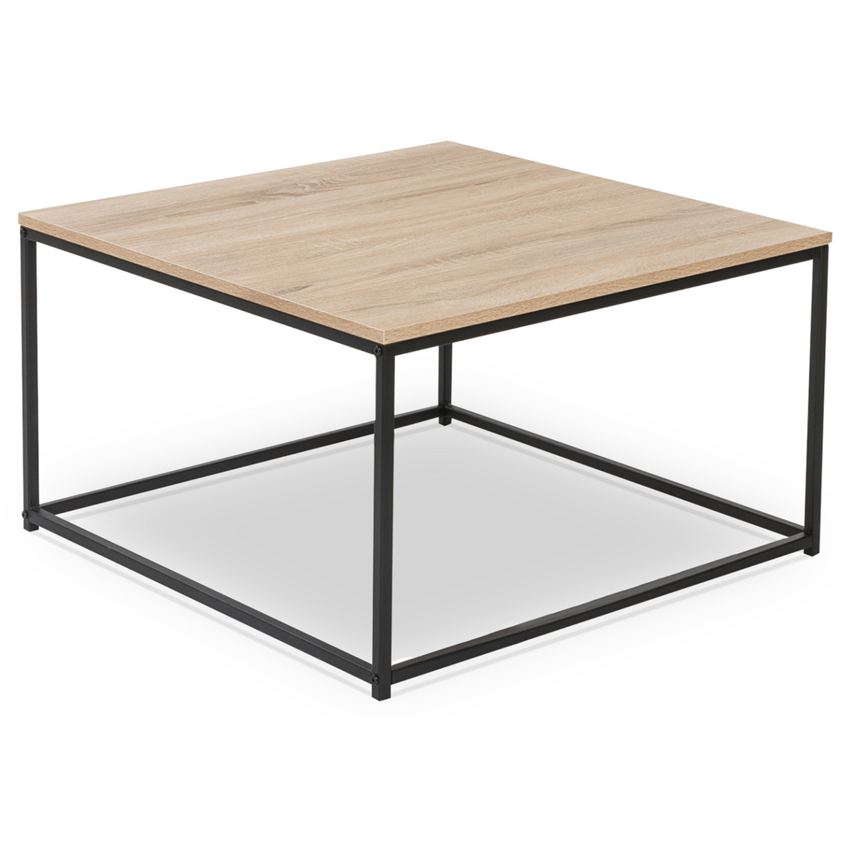 ID MARKET Table basse DETROIT carrée 70 cm design industriel