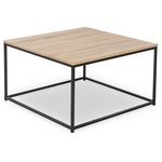 ID MARKET Table basse DETROIT carrée 70 cm design industriel
