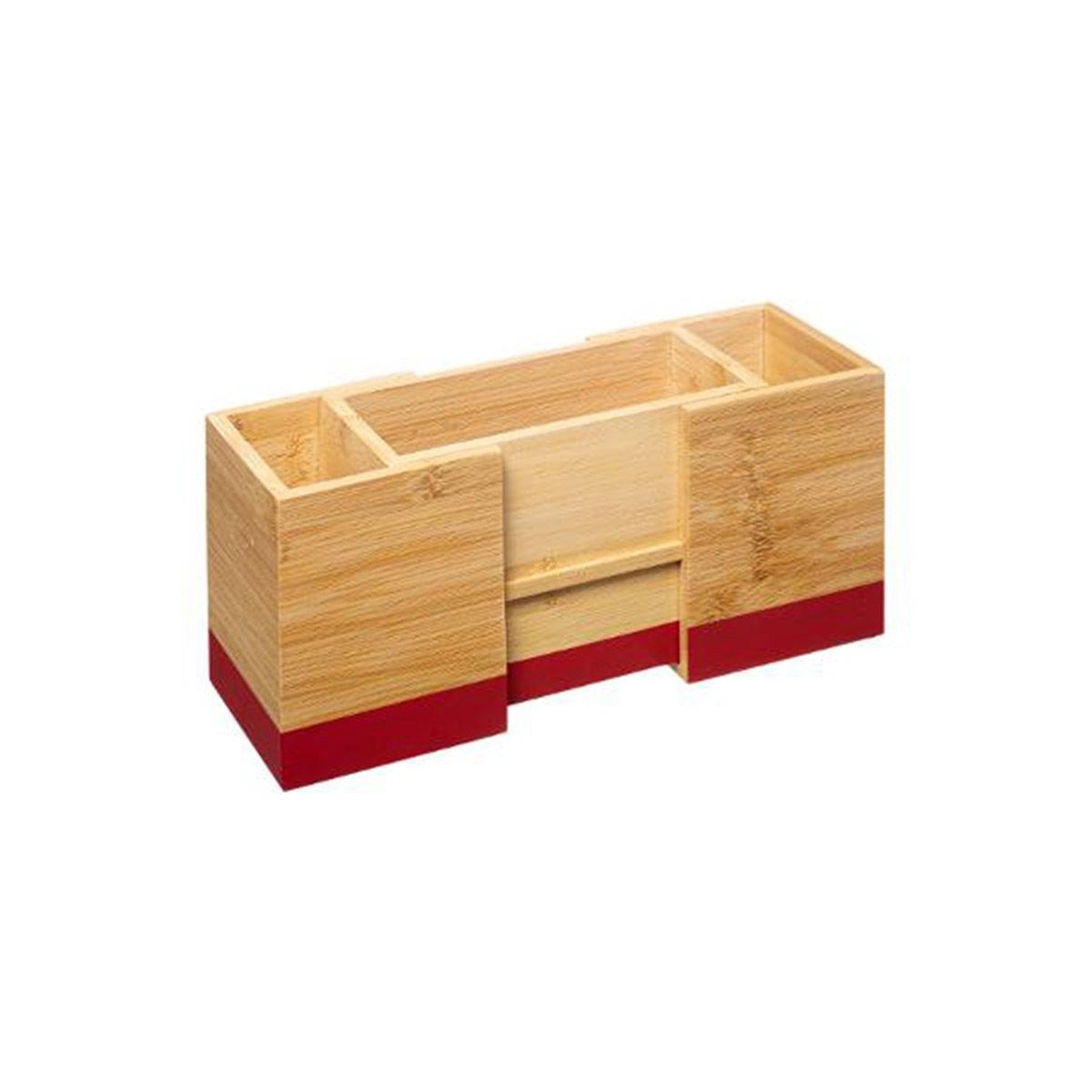 Voir la diapositive 2 : FIVE Pot range-couverts bambou  modern  18cm rose