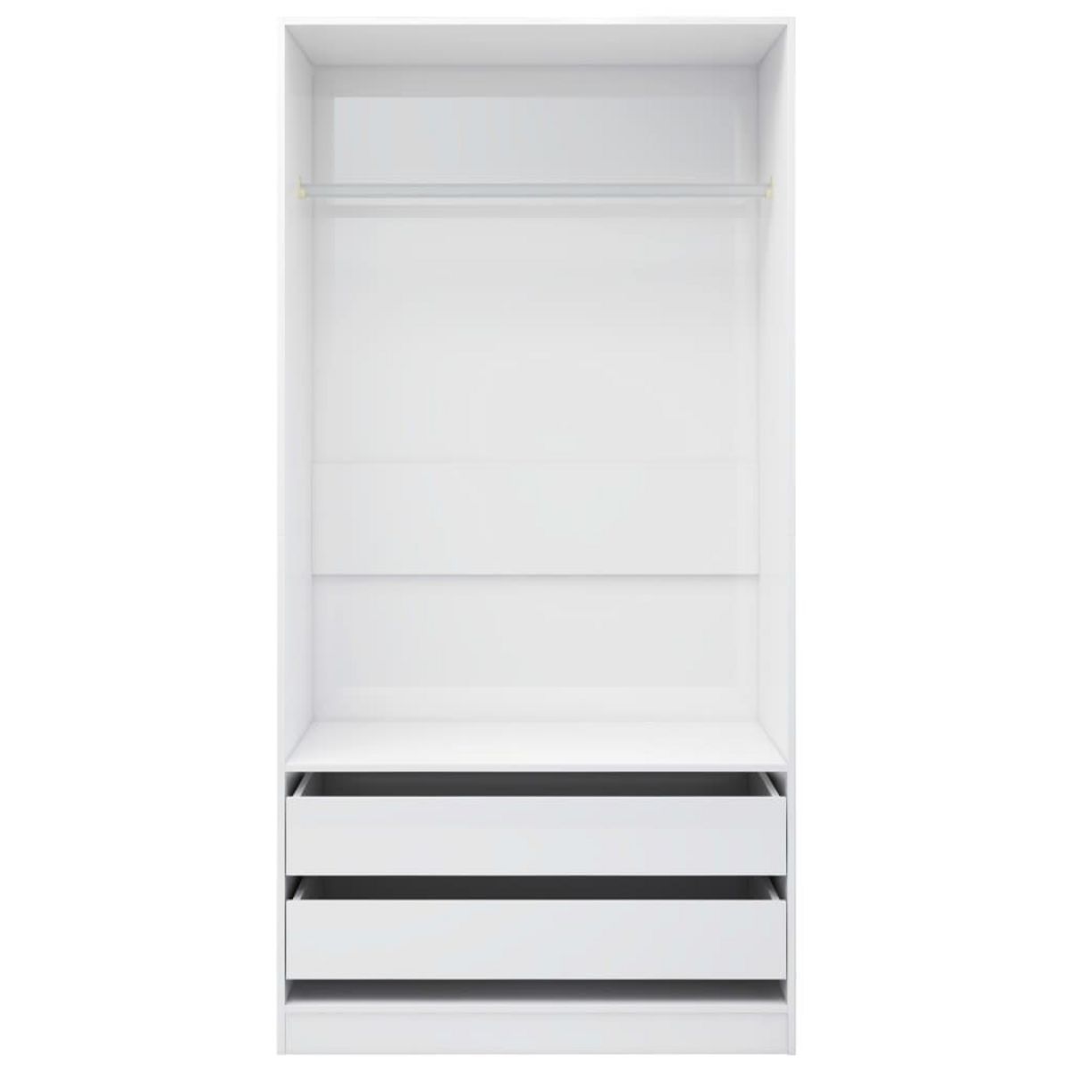 VIDAXL Garde-robe Blanc brillant 100x50x200 cm Bois d'ingenierie