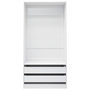 Voir la diapositive 3 : VIDAXL Garde-robe Blanc brillant 100x50x200 cm Bois d'ingenierie
