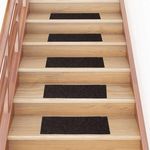 VIDAXL Tapis d'escalier auto-adhesifs 30 pcs marron 60x25 cm