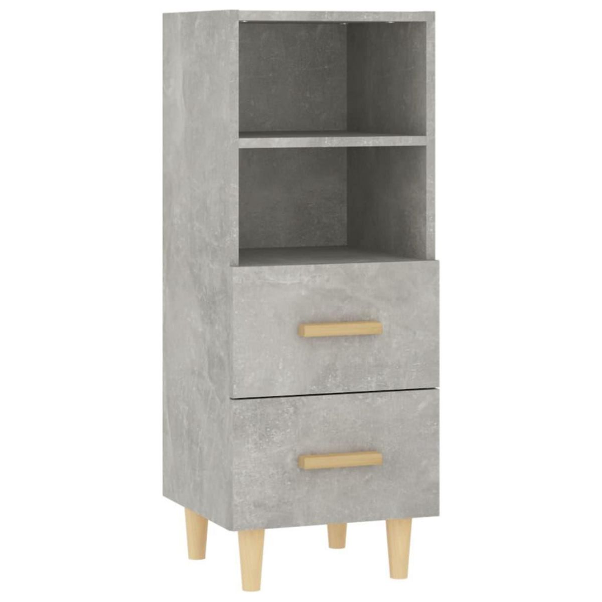 VIDAXL Buffet Gris beton 34,5x34x90 cm Bois d'ingenierie