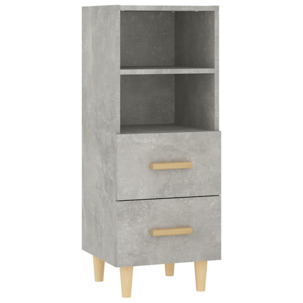 VIDAXL Buffet Gris beton 34,5x34x90 cm Bois d'ingenierie
