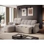 Voir la diapositive 4 : BEST MOBILIER Brume - canapé d'angle gauche 4 places convertible électrique avec coffre et têtières réglables en tissu bouclette