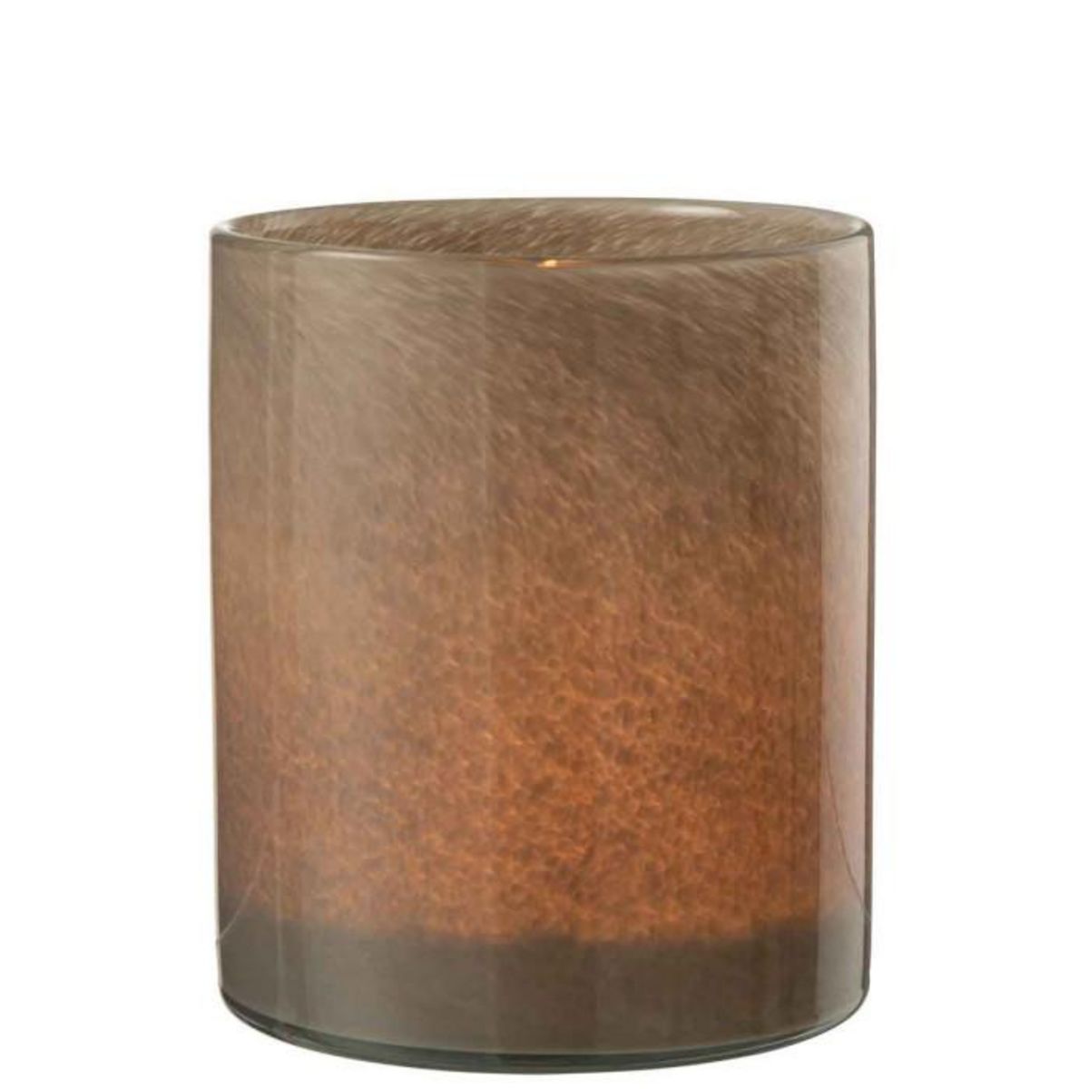 Paris Prix Photophore Design en Verre  Jade  18cm Marron