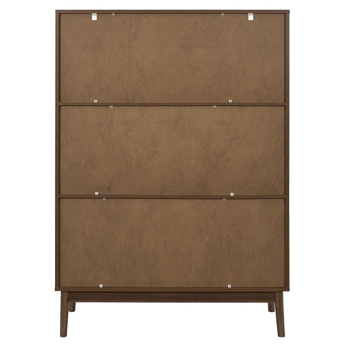 The Home Deco Factory Bibliothèque 2 tiroirs et 5 niches effet noyer TIFFANY - Marron