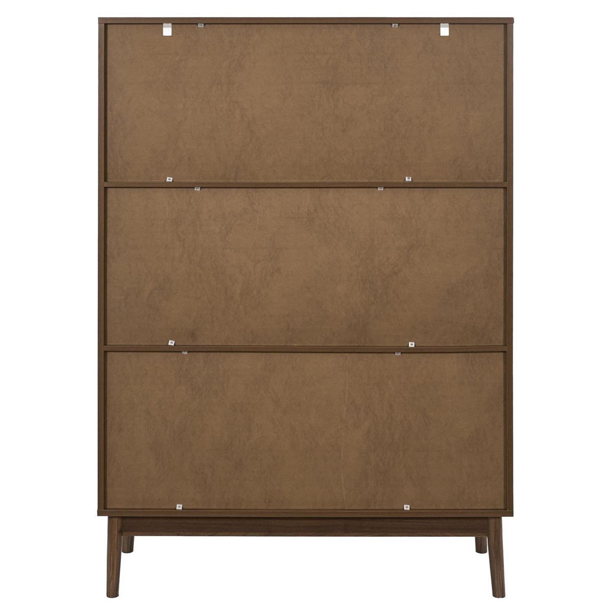 The Home Deco Factory Bibliothèque 2 tiroirs et 5 niches effet noyer TIFFANY - Marron