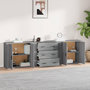 Voir la diapositive 3 : VIDAXL Buffets 3 pcs Sonoma gris Bois d'ingenierie