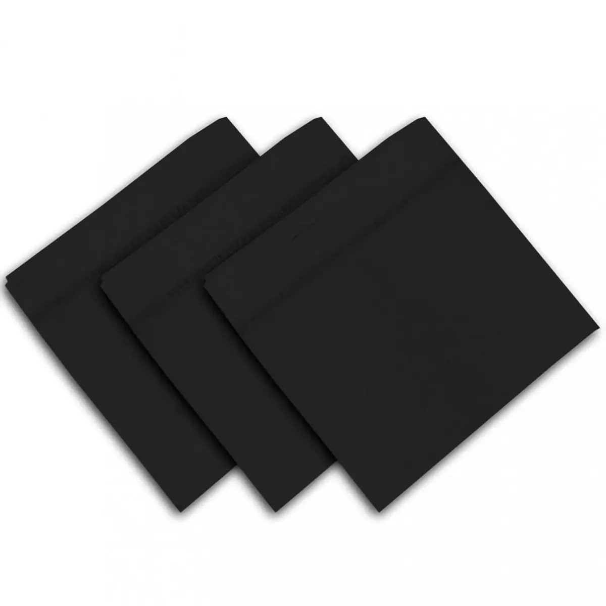 SOLEIL D'OCRE Lot de 3 serviettes 45x45 cm VENISE noir, par Soleil d'Ocre