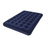 BESTWAY BESTWAY Matelas gonflable floque Horizon Double + Pompe electrique Sidewinder + Sac - 2 places - Bleu