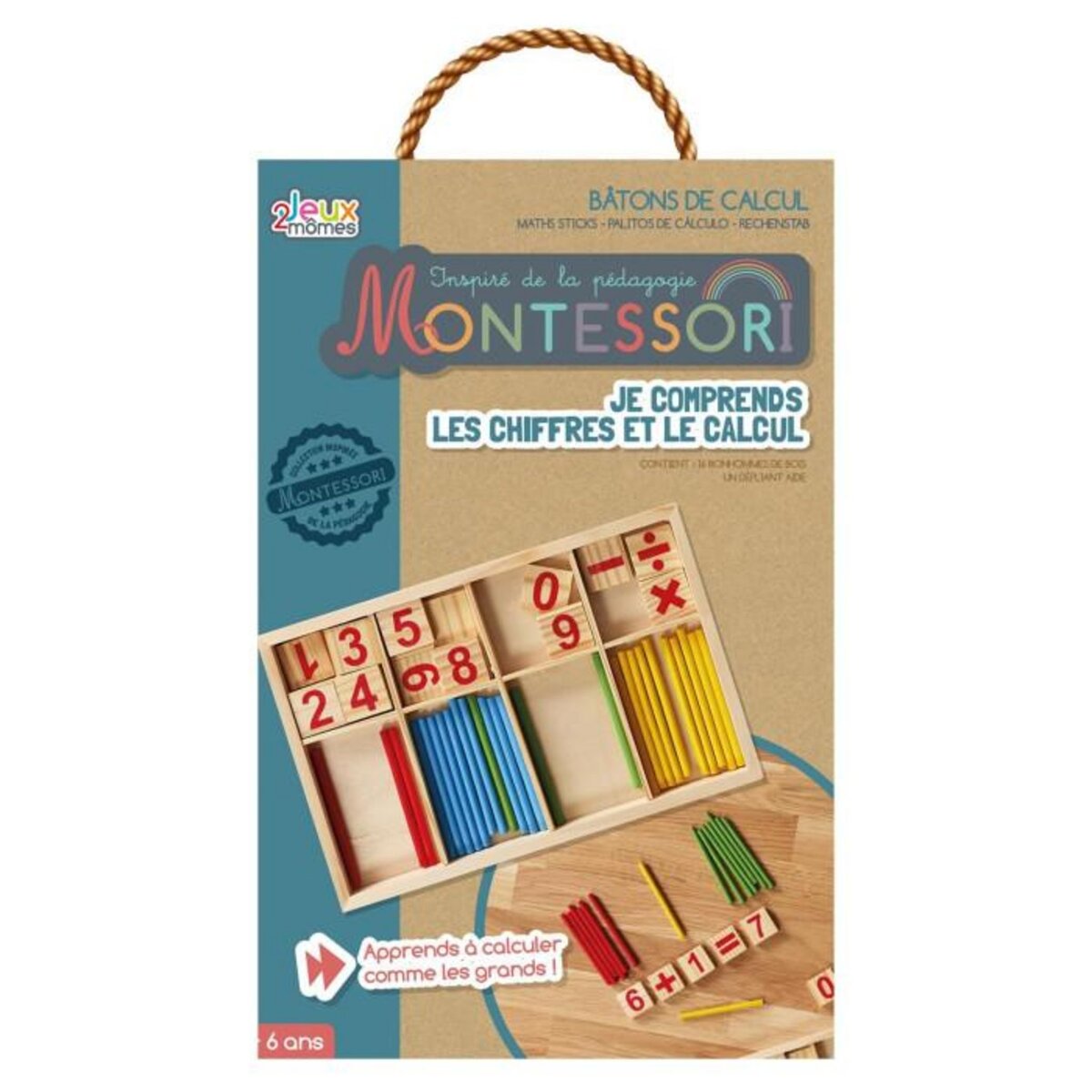 Paris Prix Bâtons de Calcul  Je Comprends les Maths  24cm Multicolore