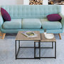 Voir la diapositive 3 : ID MARKET Lot de 2 tables basses gigognes DETROIT 40/45 design industriel
