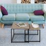 Voir la diapositive 3 : ID MARKET Lot de 2 tables basses gigognes DETROIT 40/45 design industriel