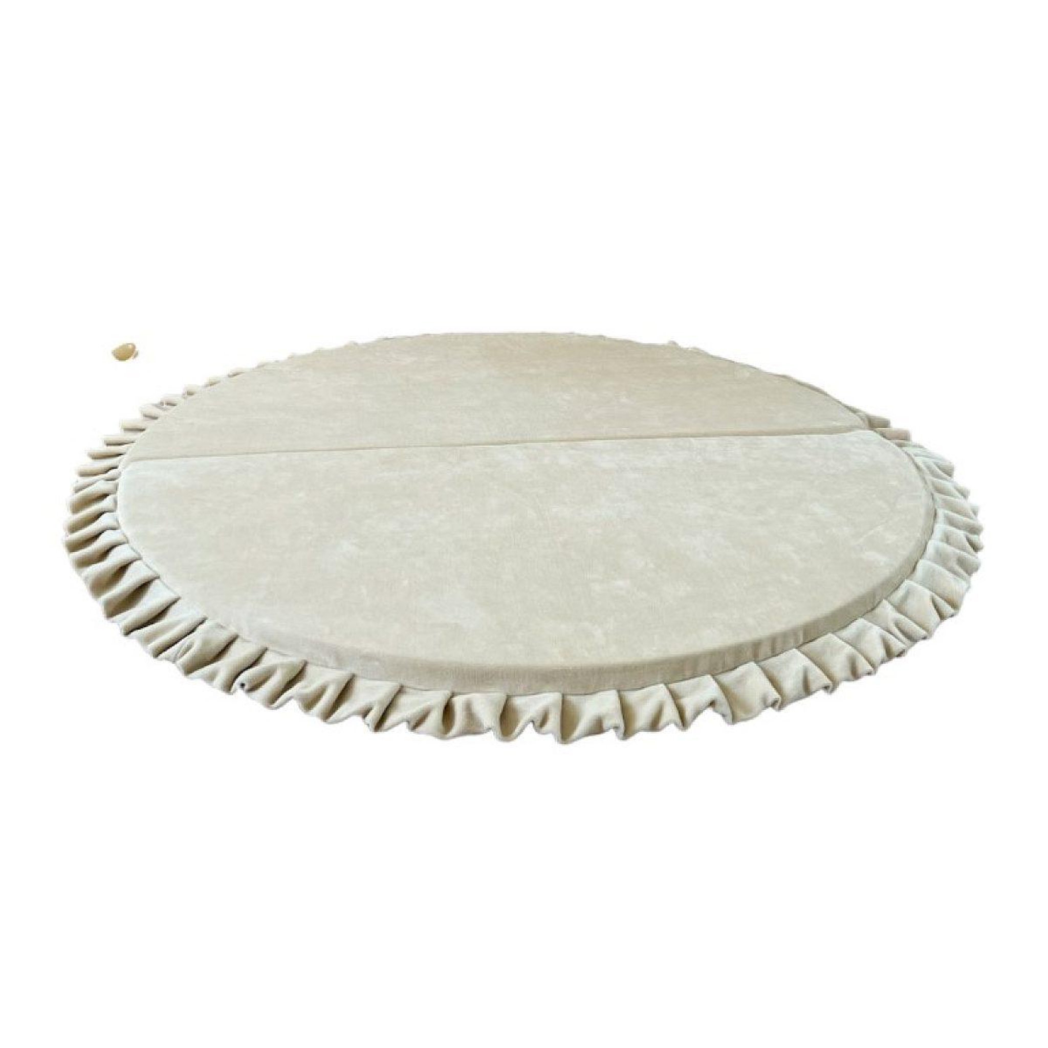 MONIO FOR KIDS Tapis de jeu pliable en velours 105 rond crème