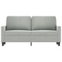 Voir la diapositive 3 : VIDAXL Canapé à 2 places Gris clair 140 cm Velours