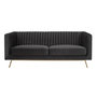 Voir la diapositive 1 : Rendez vous déco Canapé 2 places en velours gris-Gatsby