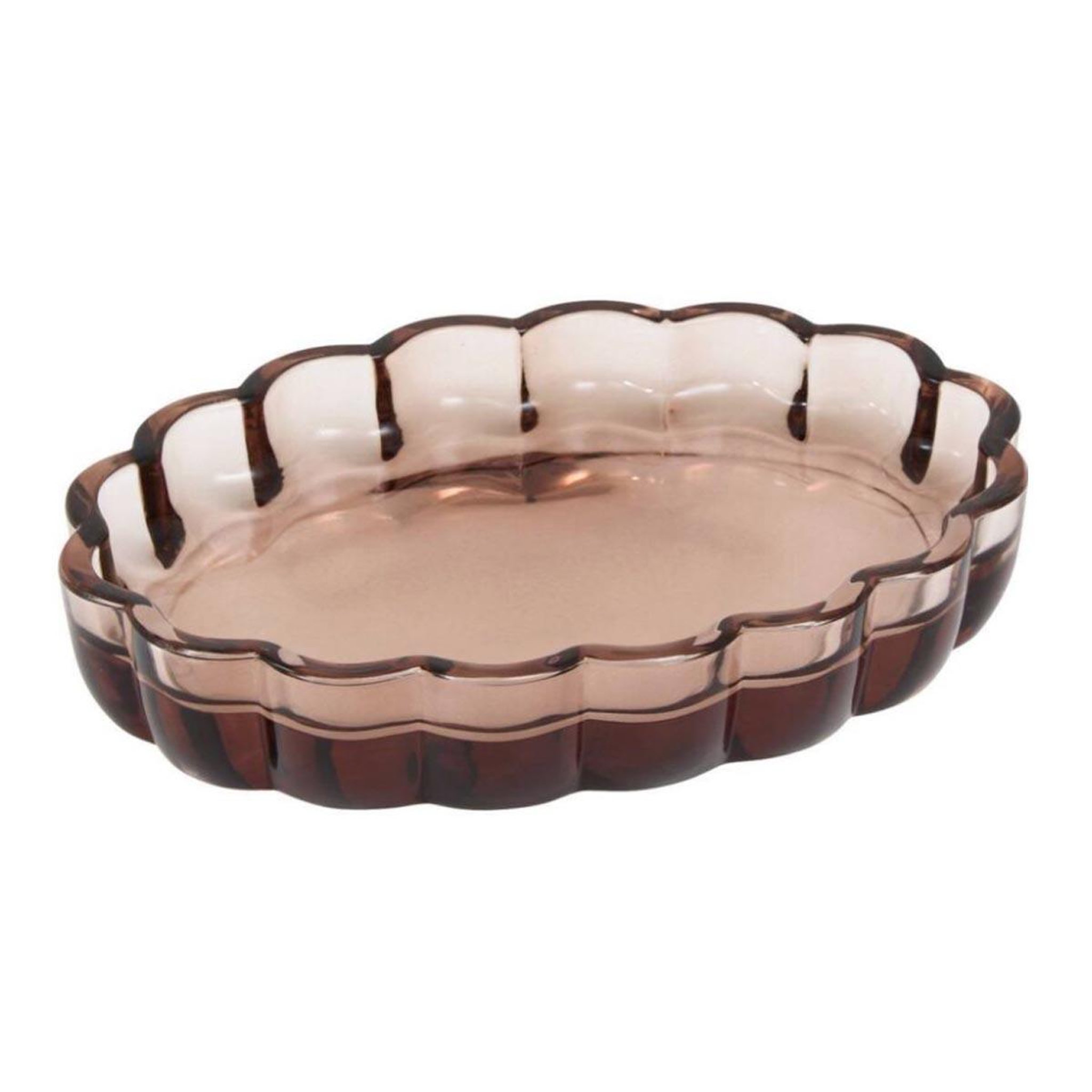 FIVE Porte-savon en verre  floréa  13cm ambre