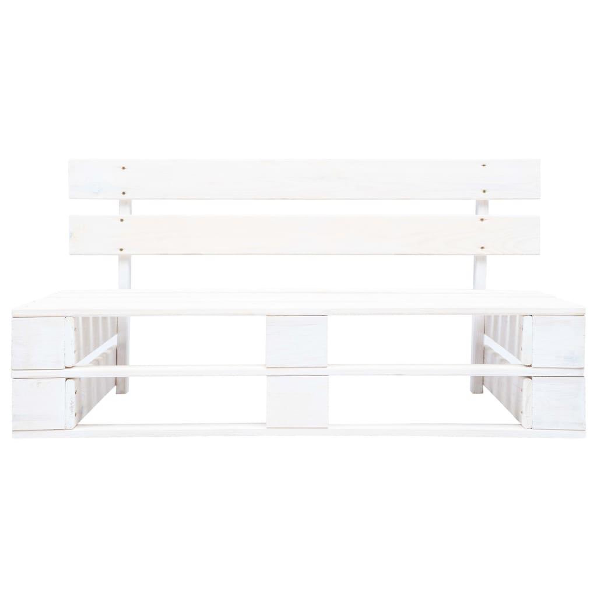 Voir la diapositive 2 : VIDAXL Banc palette de jardin bois gris blanc