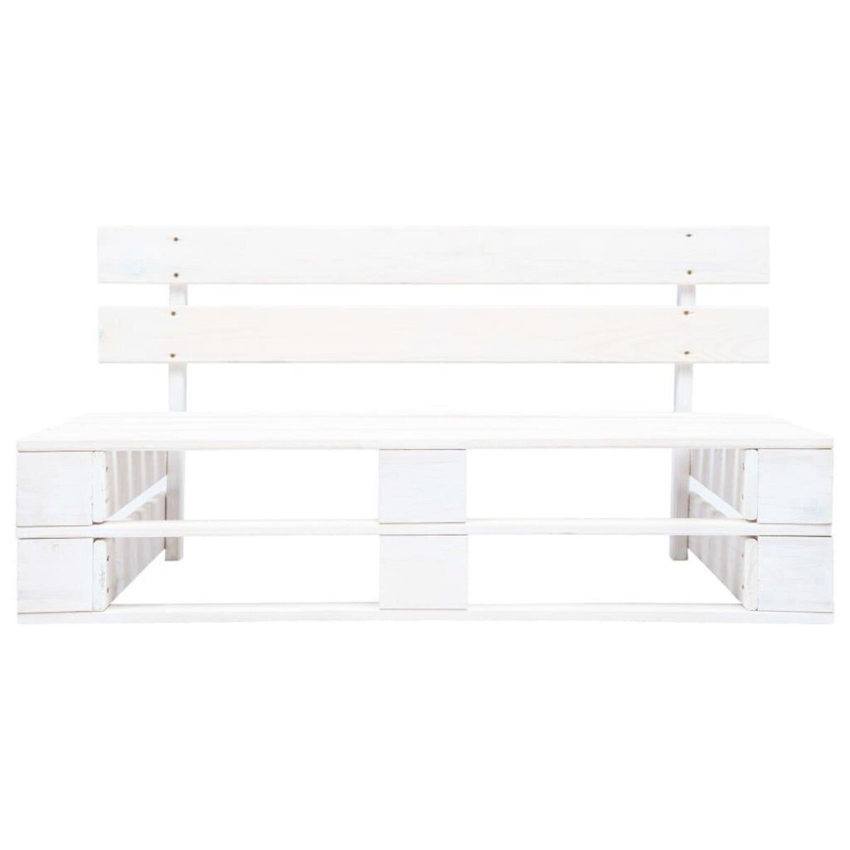 VIDAXL Banc palette de jardin bois gris blanc