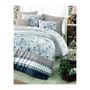 Voir la diapositive 4 : GENERIQUE Parure de lit - 1 housse de couette 220 x 240 cm + 2 taies d'oreiller 60 x 60 cm - 100% coton renforcé - Bleu