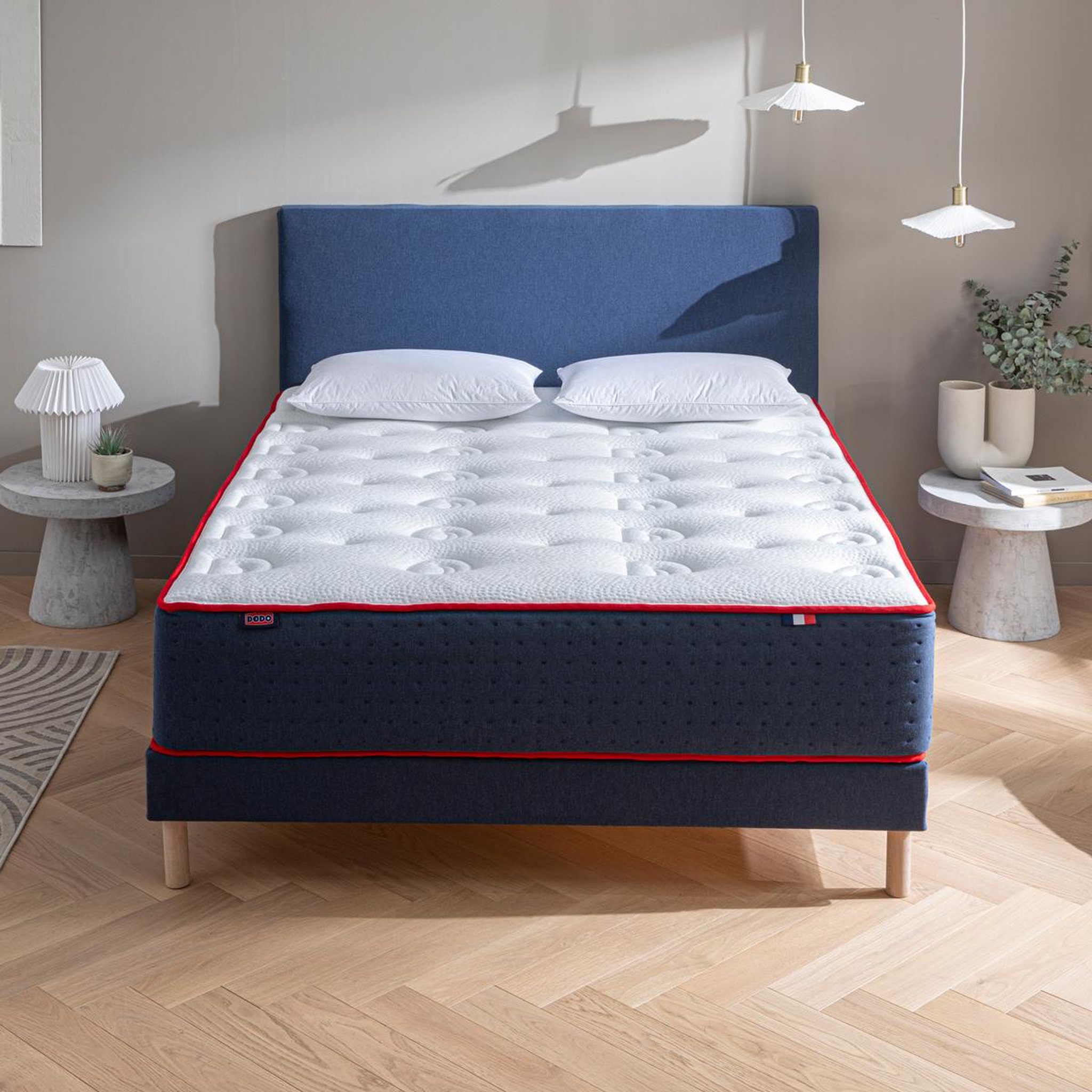 Voir la diapositive 3 : DODO Matelas LE VERITABLE mi-ferme - Bleu