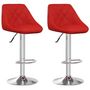 Voir la diapositive 2 : VIDAXL Tabourets de bar lot de 2 rouge bordeaux similicuir