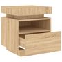 Voir la diapositive 6 : VIDAXL Armoire de chevet avec lumières LED chêne sonoma 40x39x48,5 cm