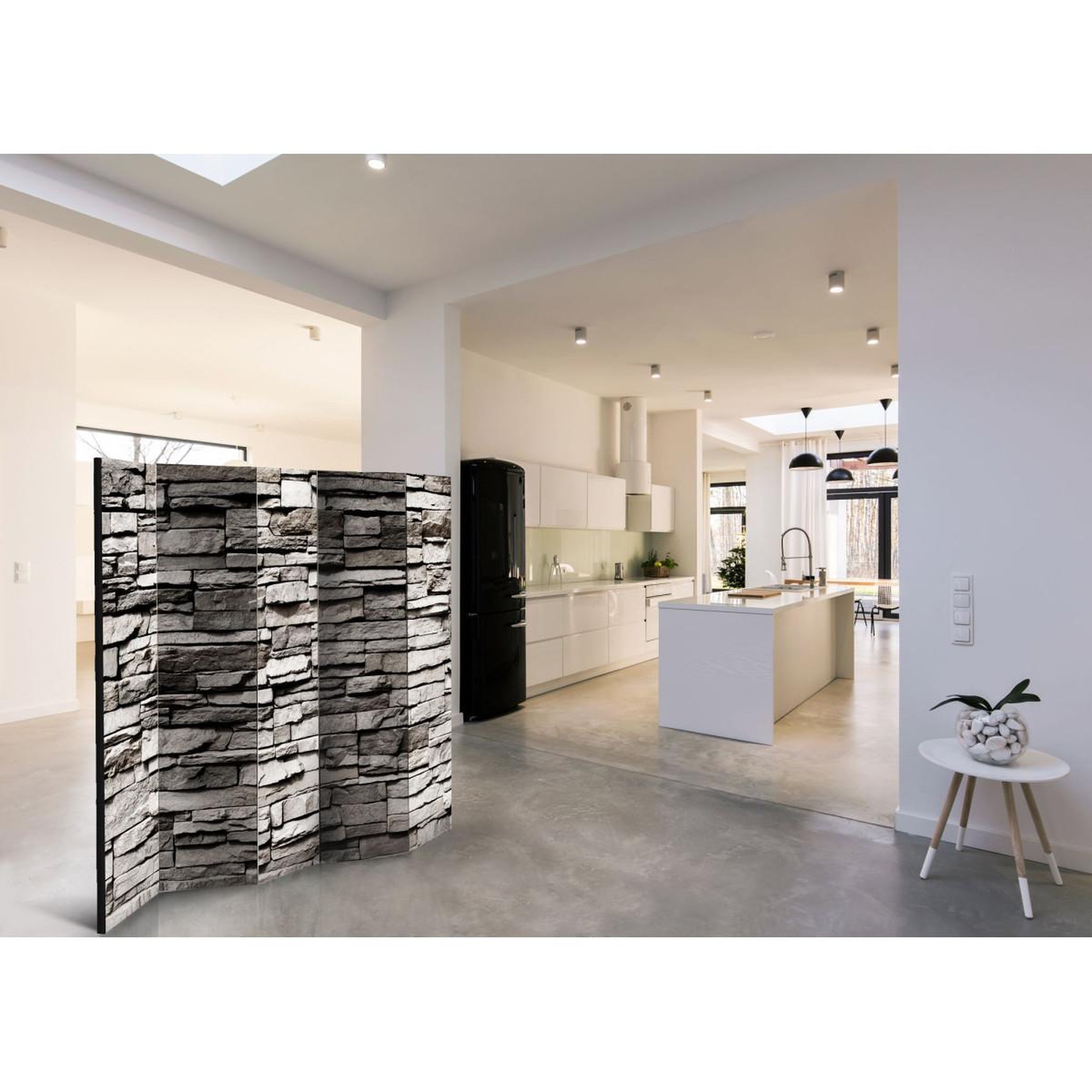 Voir la diapositive 2 : Paris Prix Paravent 5 volets  stony facade  172x225cm