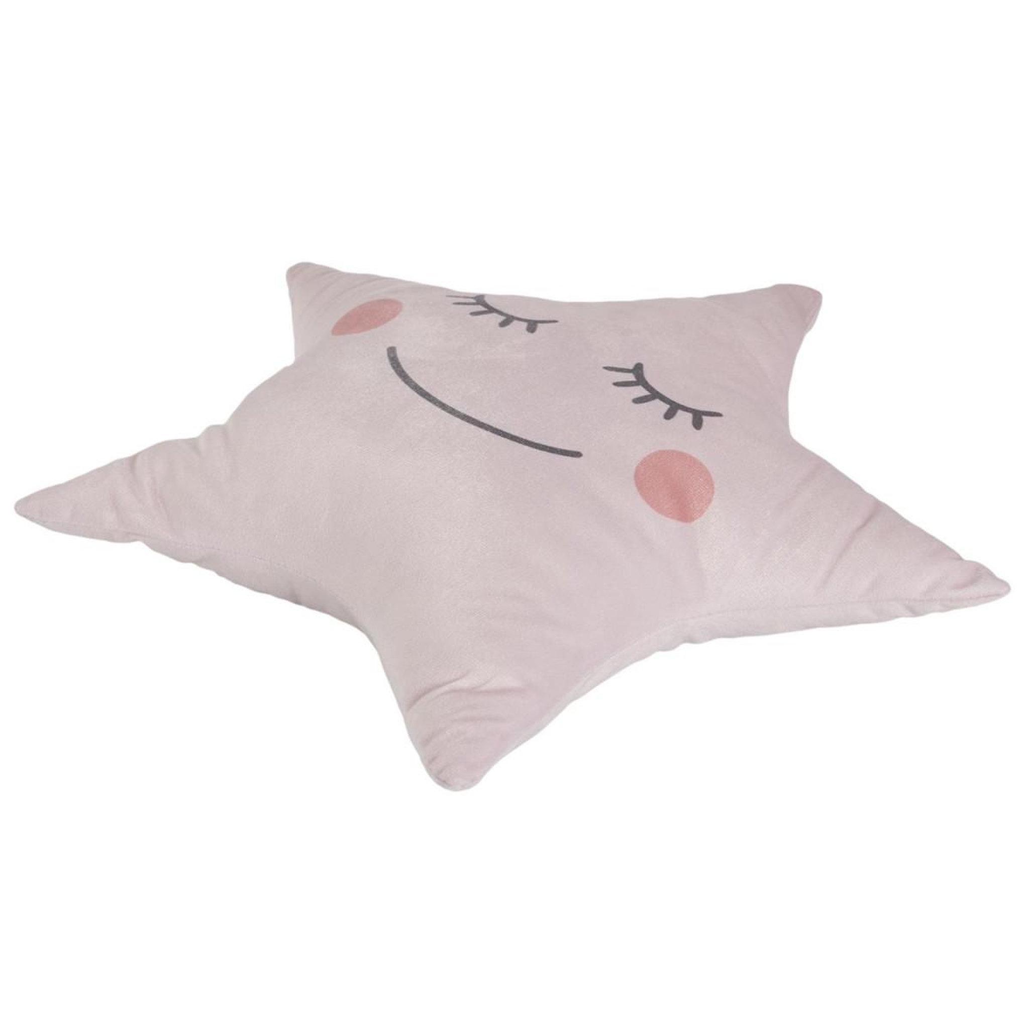 Voir la diapositive 3 : HOME DECO KIDS Coussin déco enfant  étoile  37x44cm rose
